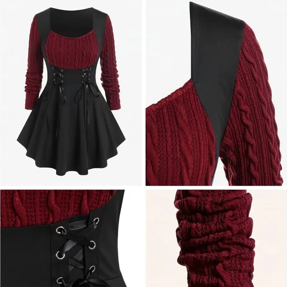 Color Block Drawstring Dress - Picture 10 of 10